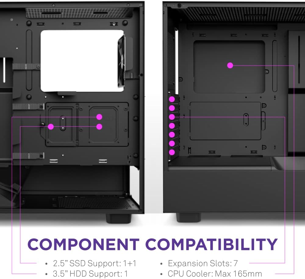 NZXT H5 Flow RGB ATX Tempered Glass Mid Tower (BLACK) Gaming Case NZXT H5 Flow RGB ATX Tempered Glass Mid Tower (BLACK) Gaming Case